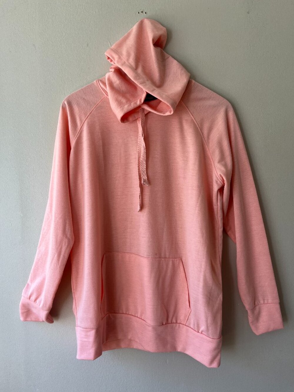 Joe Boxer Sz L Pullover Hoodie Peach Kangaroo Pockets